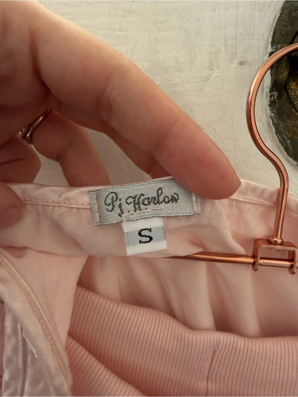 PJ Harlow Jolie Pants Laura Top Pale Pink Satin Pajama Set Tank Top - Picture 3 of 6